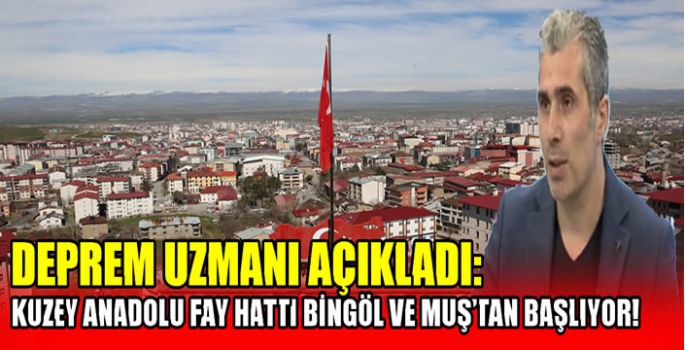 Deprem uzmanı açıkladı: Kuzey Anadolu fay hattı Bingöl ve Muş'tan başlıyor!