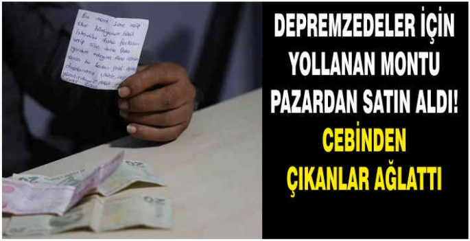 Depremzedeler için yollanan montu pazardan satın aldı! Cebinden çıkanlar ağlattı