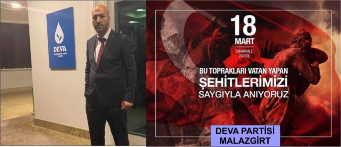 Deva Partisi İlçe Başkan Ergün’den 18 Mart Mesajı