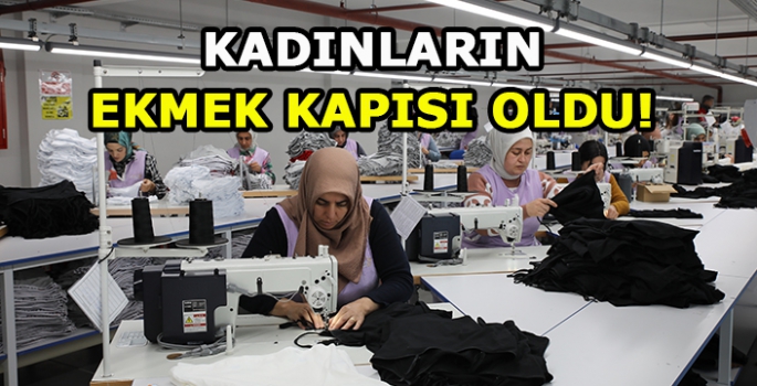 Devlet desteğiyle kurulan tekstil fabrikası kadınlara ekmek kapısı oldu