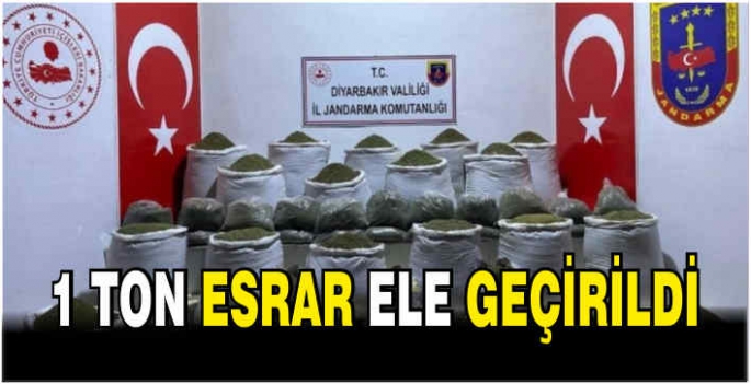 1 ton esrar ele geçirildi