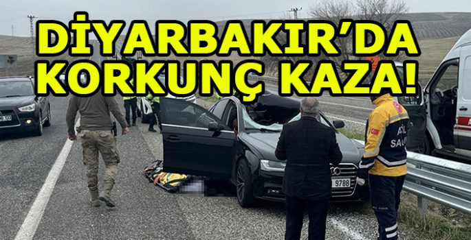 Diyarbakır'da seyir halindeki tırdan fırlayan lastiğin çarptığı otomobildeki yolcu öldü