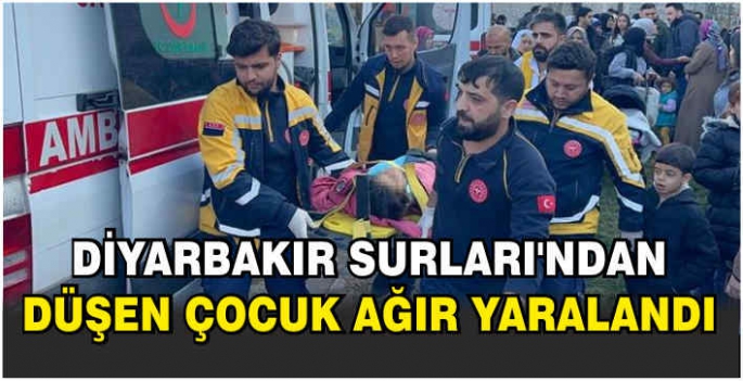 Diyarbakır Surları'ndan düşen çocuk ağır yaralandı