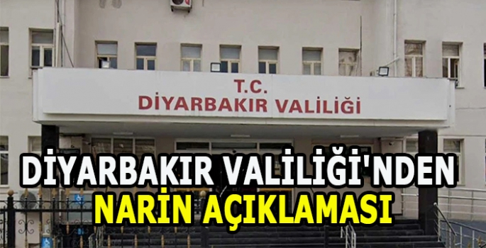 Diyarbakır Valiliği'nden Narin açıklaması