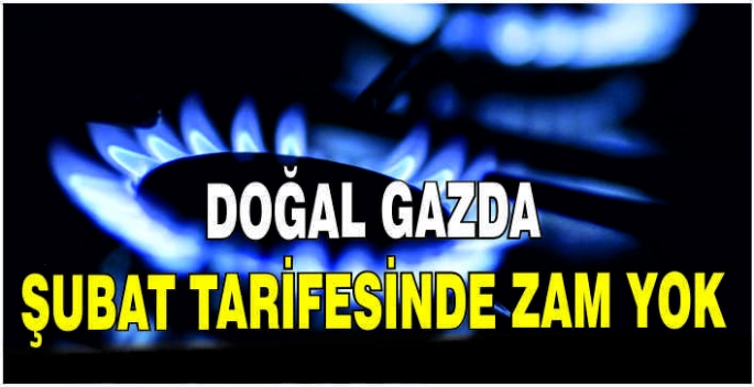 Doğal gazda şubat tarifesinde değişikliğe gidilmedi