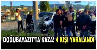 Doğubayazıt’ta kaza! 4 kişi yaralandı