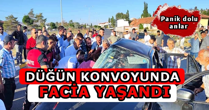 Düğün konvoyunda feci kaza: 4 yaralı