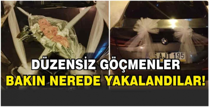 Düzensiz göçmenler bakın nerede yakalandılar!