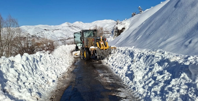 Elazığ'da kar nedeniyle kapanan 90 köy yolu ulaşıma açıldı