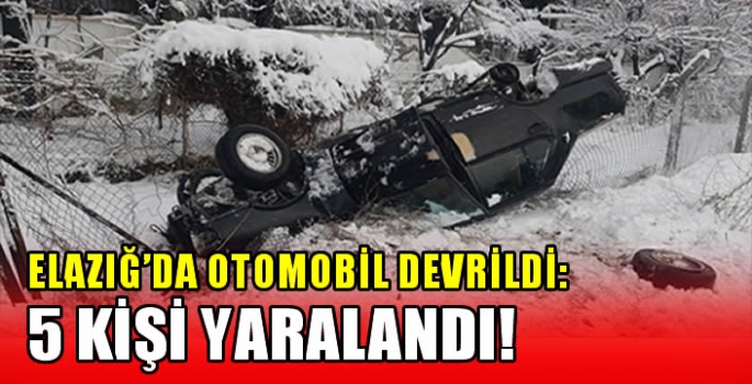 Elazığ'da otomobil devrildi: 5 kişi yaralandı!