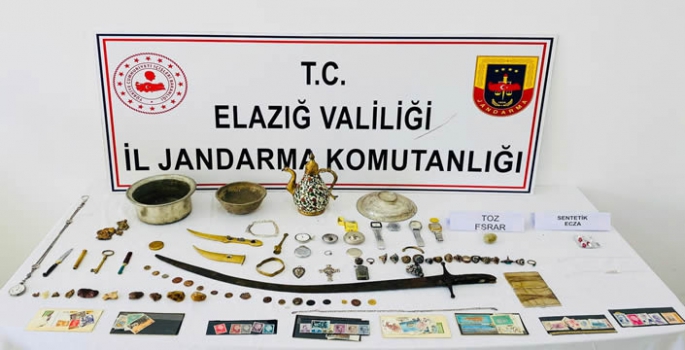 Elazığ'da tarihi eser operasyonunda 1 şüpheli yakalandı