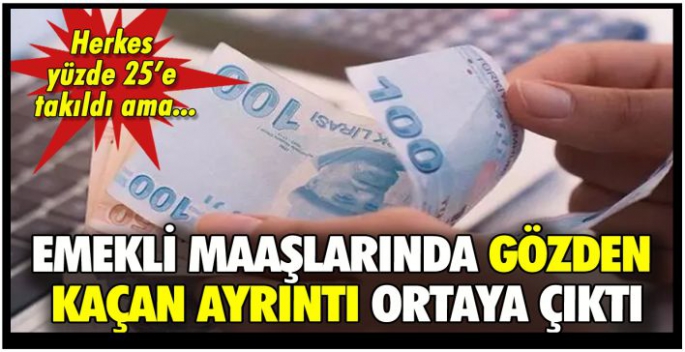 Emekli maaşlarında gözden kaçan ayrıntı ortaya çıktı