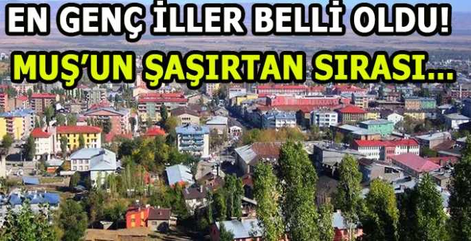 En genç iller belli oldu! Muş’un  şaşırtan sırası…