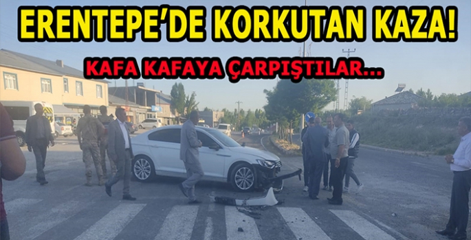 Erentepe’de korkutan kaza: Kafa kafaya çarpıştılar