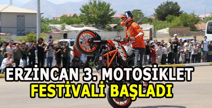 Erzincan 3. Motosiklet Festivali başladı