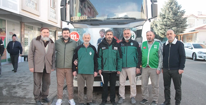 Erzincan'dan Suriye'ye yardım tırı gönderildi