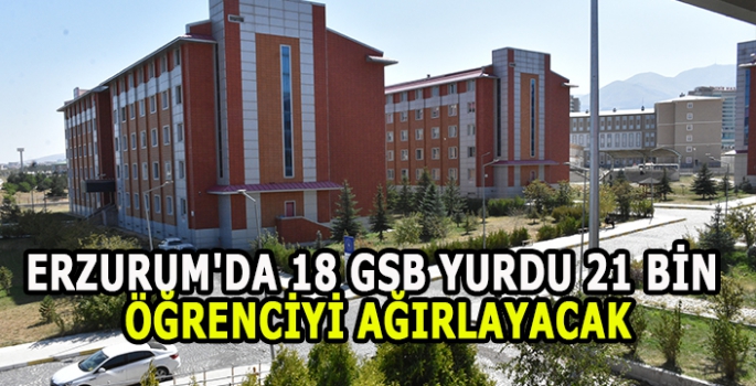  Erzurum'da 18 GSB yurdu 21 bin öğrenciyi ağırlayacak