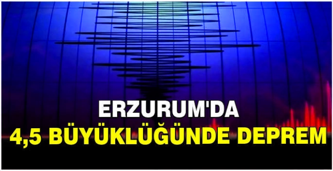 Erzurum'da 4,5 büyüklüğünde deprem