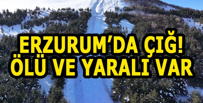 Erzurum'da Palandöken Dağı'nda sporcuların üzerine çığ düştü!