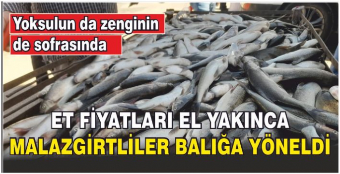 Et fiyatları el yakınca Malazgirtliler balığa yöneldi