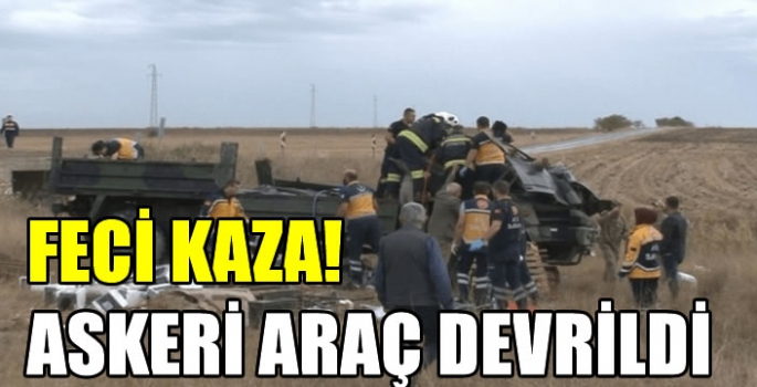 Feci kaza! Askeri araç devrildi:  2'si ağır 3 asker yaralandı