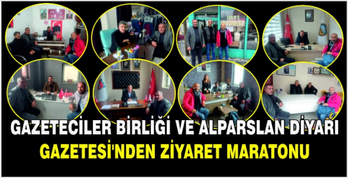 Gazeteciler Birliği ve Alparslan Diyarı Gazetesi’nden ziyaret maratonu