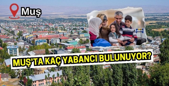 Göç İdaresi Başkanlığı açıkladı! Muş’ta kaç yabancı bulunuyor? 