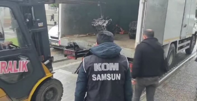 Gümrük kaçağı 8 lüks otomobil motoru ele geçirildi