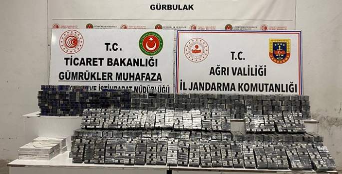 Gürbulak Gümrük Kapısı'nda 9 bin 810 paket gümrük kaçağı sigara yakalandı