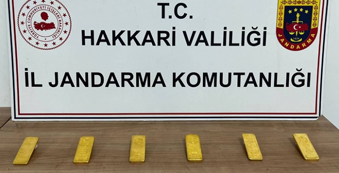 Hakkâri’de gümrük kaçağı 6 kilogram külçe altın ele geçirildi