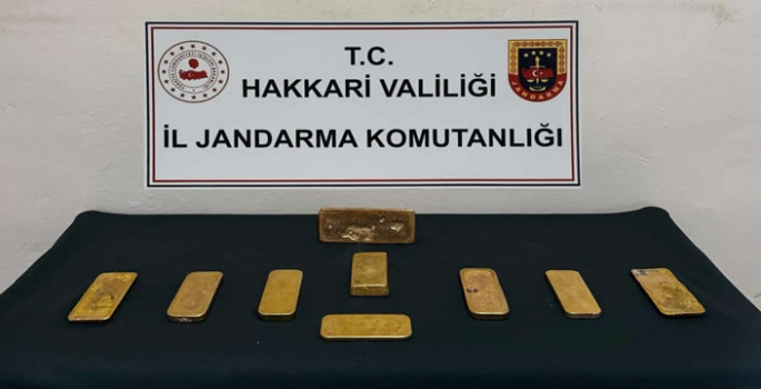 Hakkari'de 14 kilo 700 gram kaçak külçe altın ele geçirildi