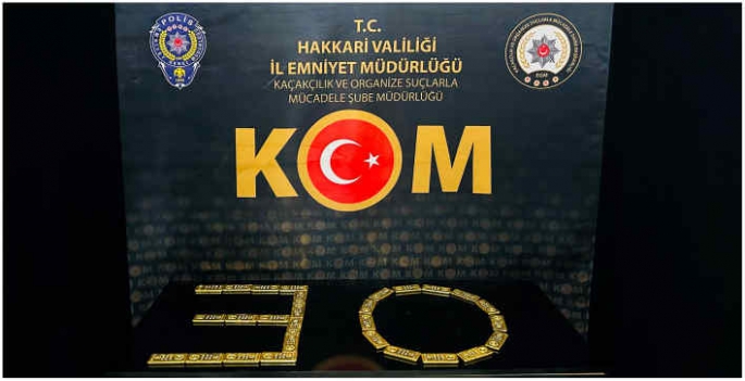 Hakkari'de gümrük kaçağı 28 kilogram külçe altın ele geçirildi