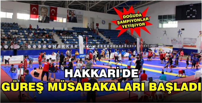 Hakkari'de güreş müsabakaları başladı