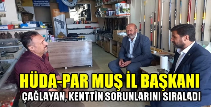 HÜDA-PAR Muş İl Başkanı Çağlayan, kenttin sorunlarını sıraladı: Çözüm için yetkililerle görüşecek! 