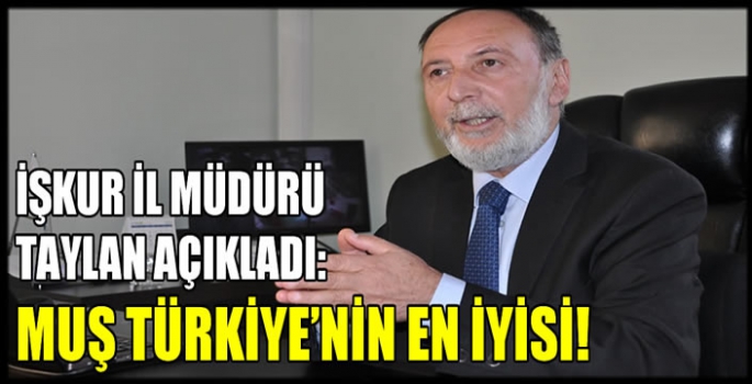 İŞKUR il Müdürü Taylan açıkladı: Muş Türkiye’nin en iyisi!