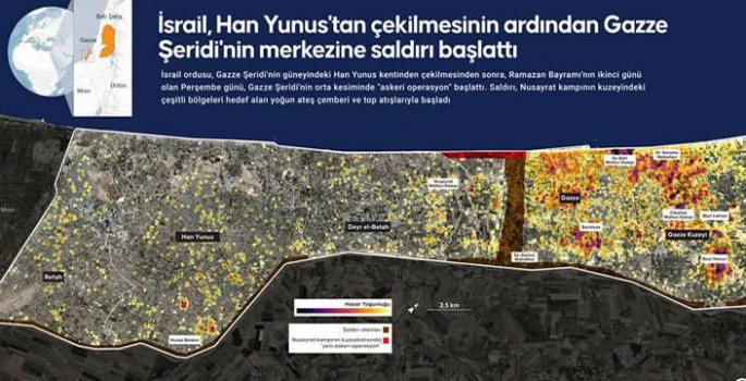 İsrail, Han Yunus'tan çekilmesinin ardından Gazze Şeridi'nin merkezine saldırı başlattı