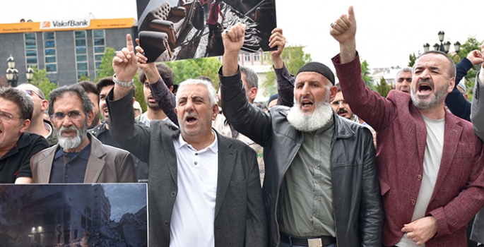 İsrail'in Filistin'e yönelik saldırıları protesto edildi