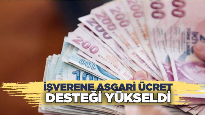 İşverene asgari ücret desteği 