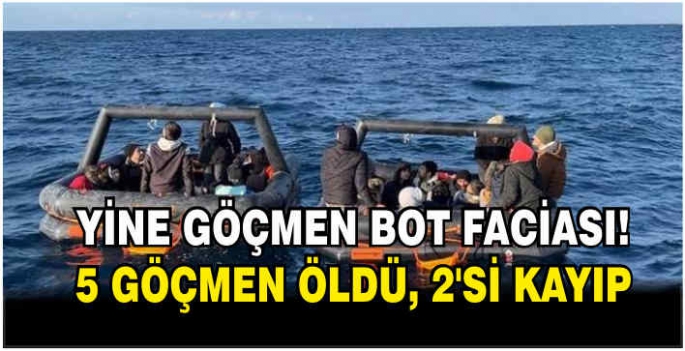 İzmir’de batan lastik bottaki 5 göçmen öldü, 2’si kayıp