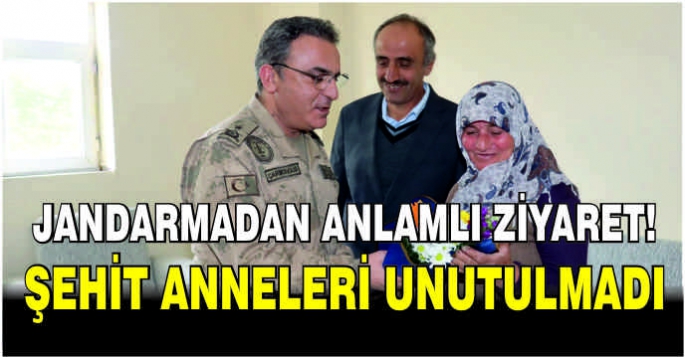 Jandarmadan anlamlı ziyaret! Şehit anneleri unutulmadı