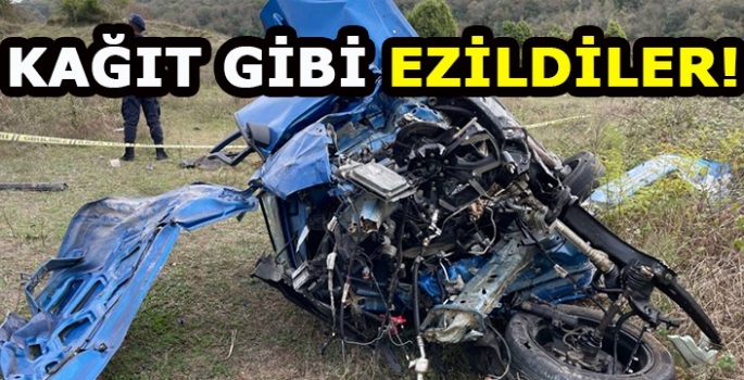 Kağıt gibi ezildi: Bartın’da görenleri şoke eden kaza!