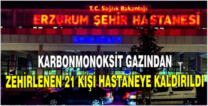 Karbonmonoksit gazından zehirlenen 21 kişi hastaneye kaldırıldı