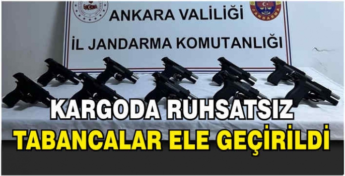 Kargoda ruhsatsız tabancalar ele geçirildi