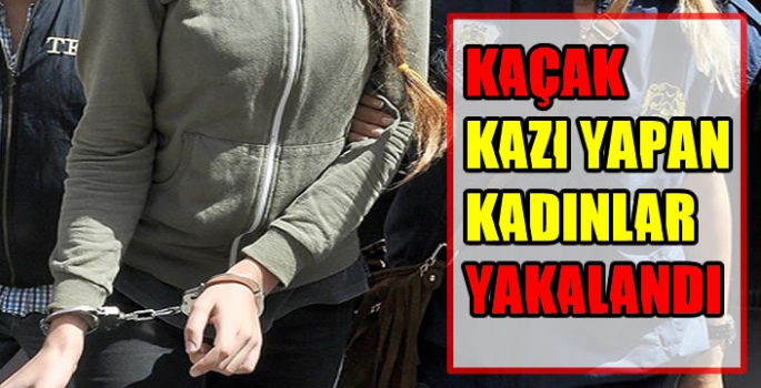 Kars'ta kaçak kazı yapan 4'ü kadın 8 kişi suçüstü yakalandı