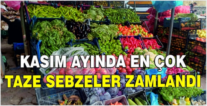 Kasım ayında en çok taze sebzeler zamlandı