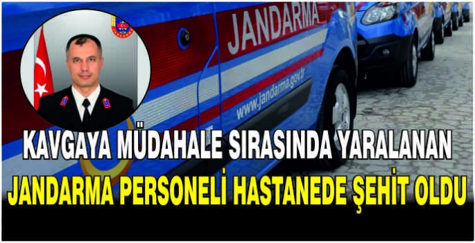 Kavgaya müdahale sırasında yaralanan jandarma personeli hastanede şehit oldu