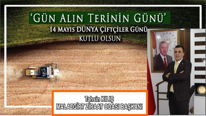 Kılıç’tan '14 Mayıs Çiftçiler Günü' mesajı