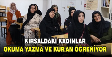 Kırsaldaki kadınlar okuma yazma ve Kur'an öğreniyor