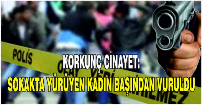  Korkunç cinayet: Sokakta yürüyen kadın başından vuruldu