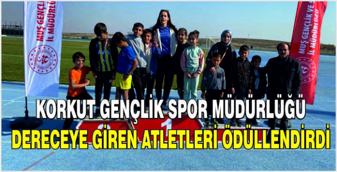 Korkut Gençlik Spor Müdürlüğü dereceye giren atletleri ödüllendirdi